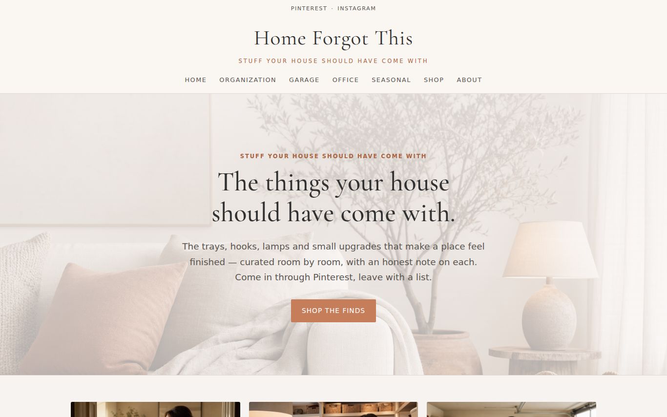 Home Forgot This e-commerce website