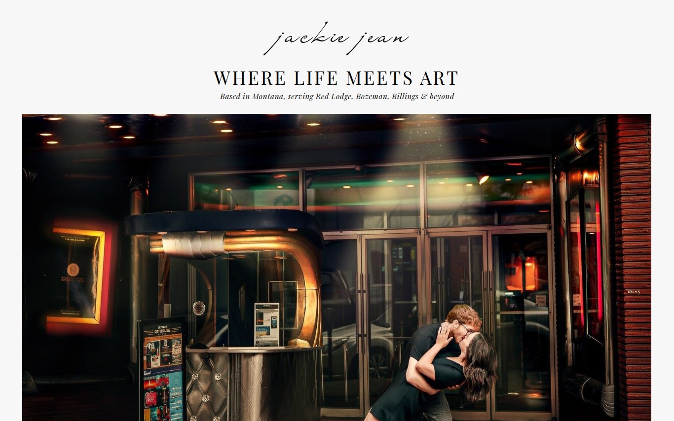 Jackie Jean Photography portrait and wedding website — Billings, MT
