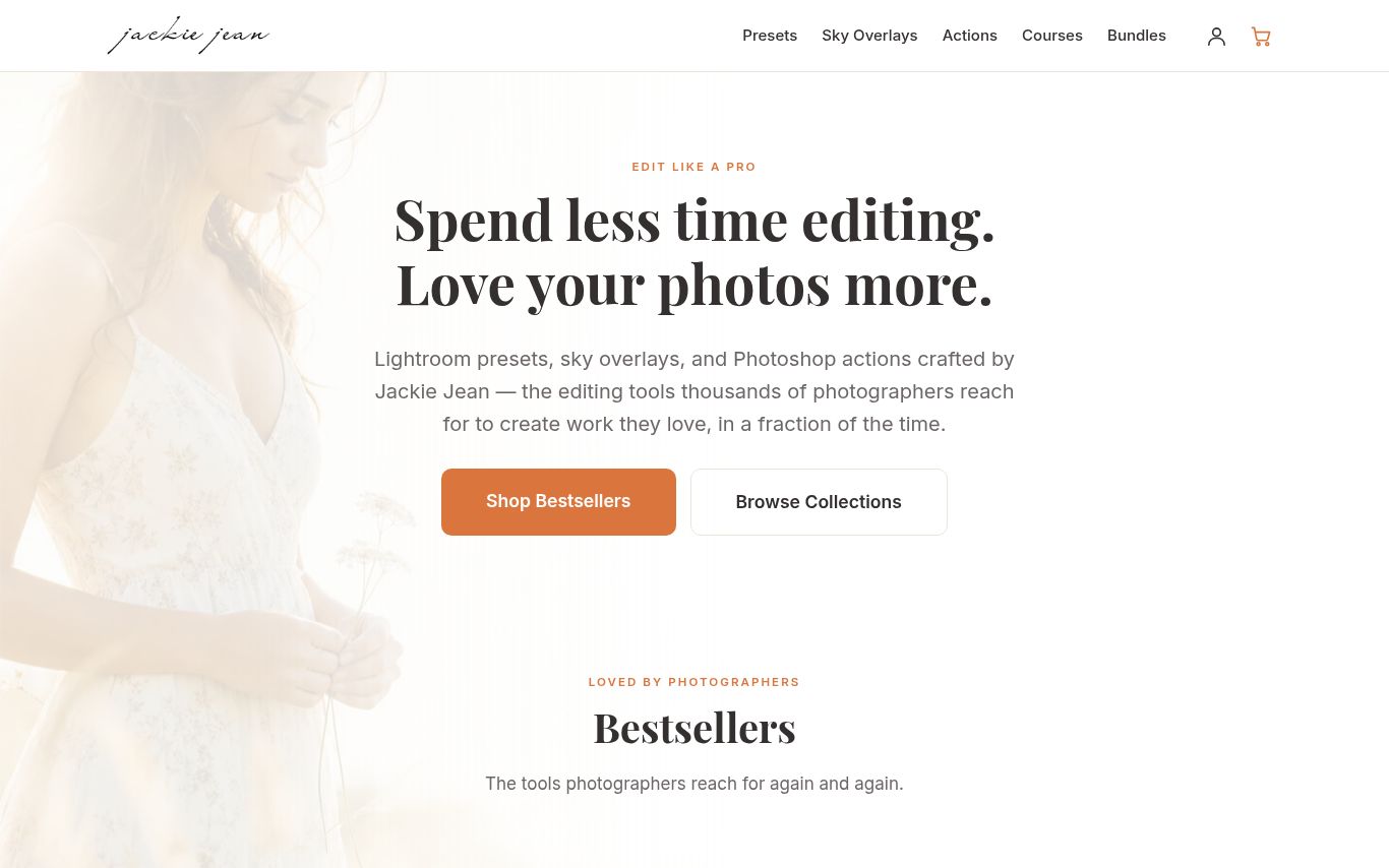 Jackie Jean Photography website