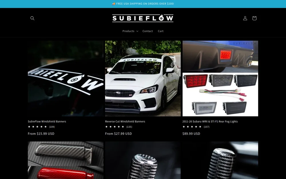 SubieFlow Subaru parts online store
