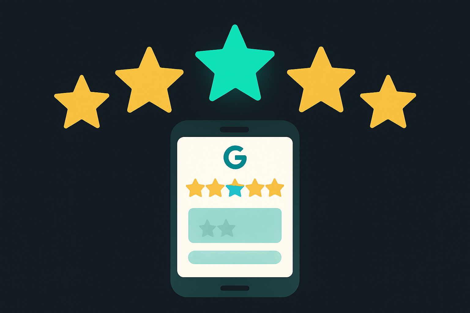 Five star Google reviews illustration