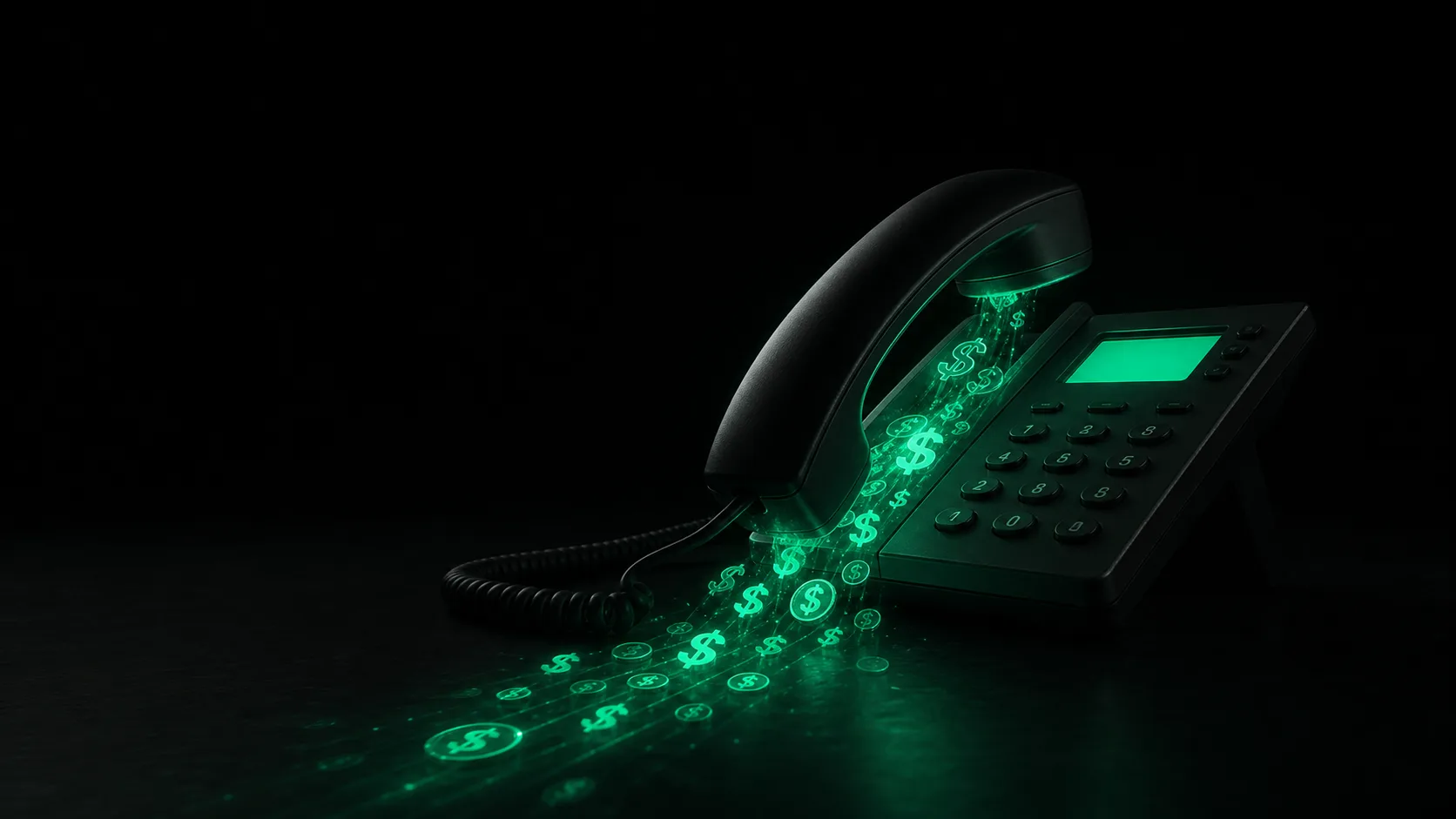 A local business phone ringing unanswered while the owner is busy with a customer