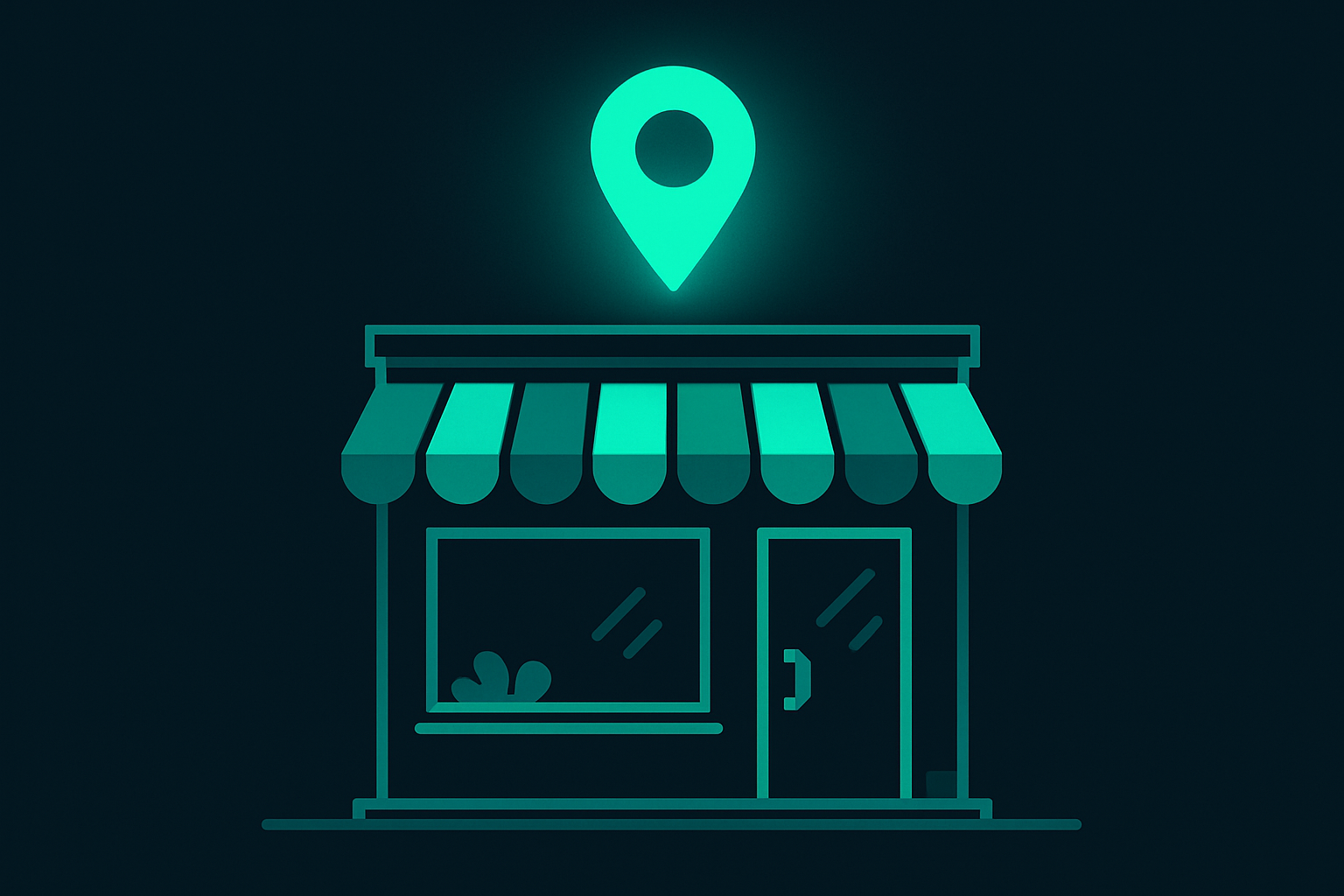 Local business storefront with Google search results showing top rankings